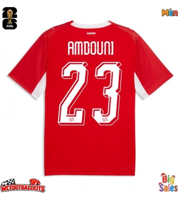 Switzerland Zeki Amdouni #23 Replica Home Stadium Shirt World Cup 2026 Short Sleeve